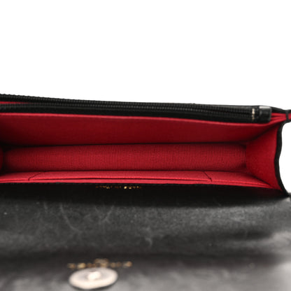 Chanel Lambskin Quilted Chanel 19 Flap Phone Holder With Chain Black 3 of 9