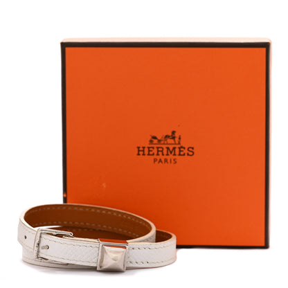 Hermes Epsom Cab Double Tour Bracelet S White 6 of 6