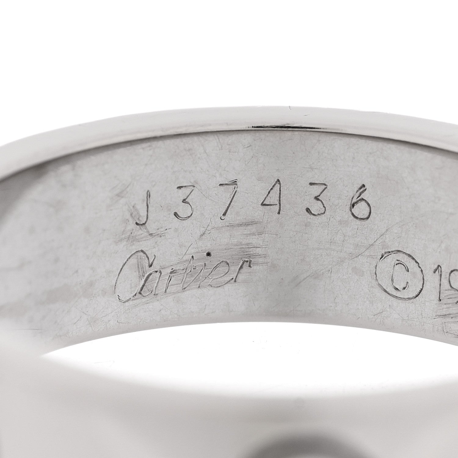 Cartier 18K White Gold 5.5mm LOVE Ring 57 8 4 of 5