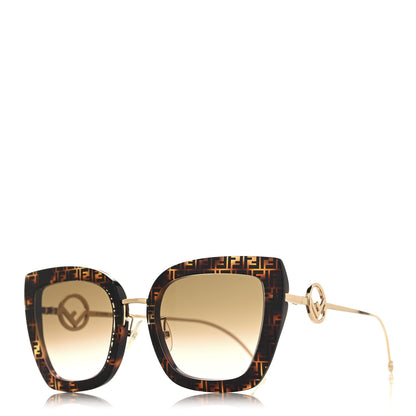 Fendi Acetate Metal F is Fendi FF Square Cat Eye Sunglasses FF 0424/F/S Havana 1 of 7
