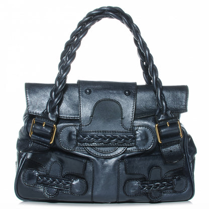 Valentino Garavani Leather Large Histoire Metallic 1 of 9