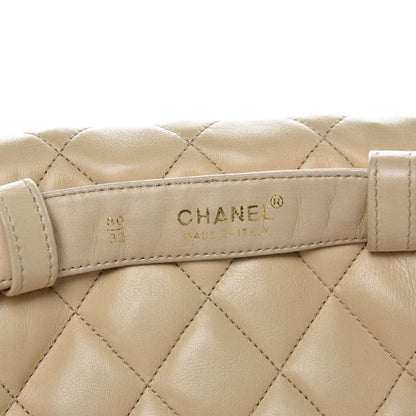 Chanel Lambskin Quilted Flap Waist Belt Bag Beige 6 of 15