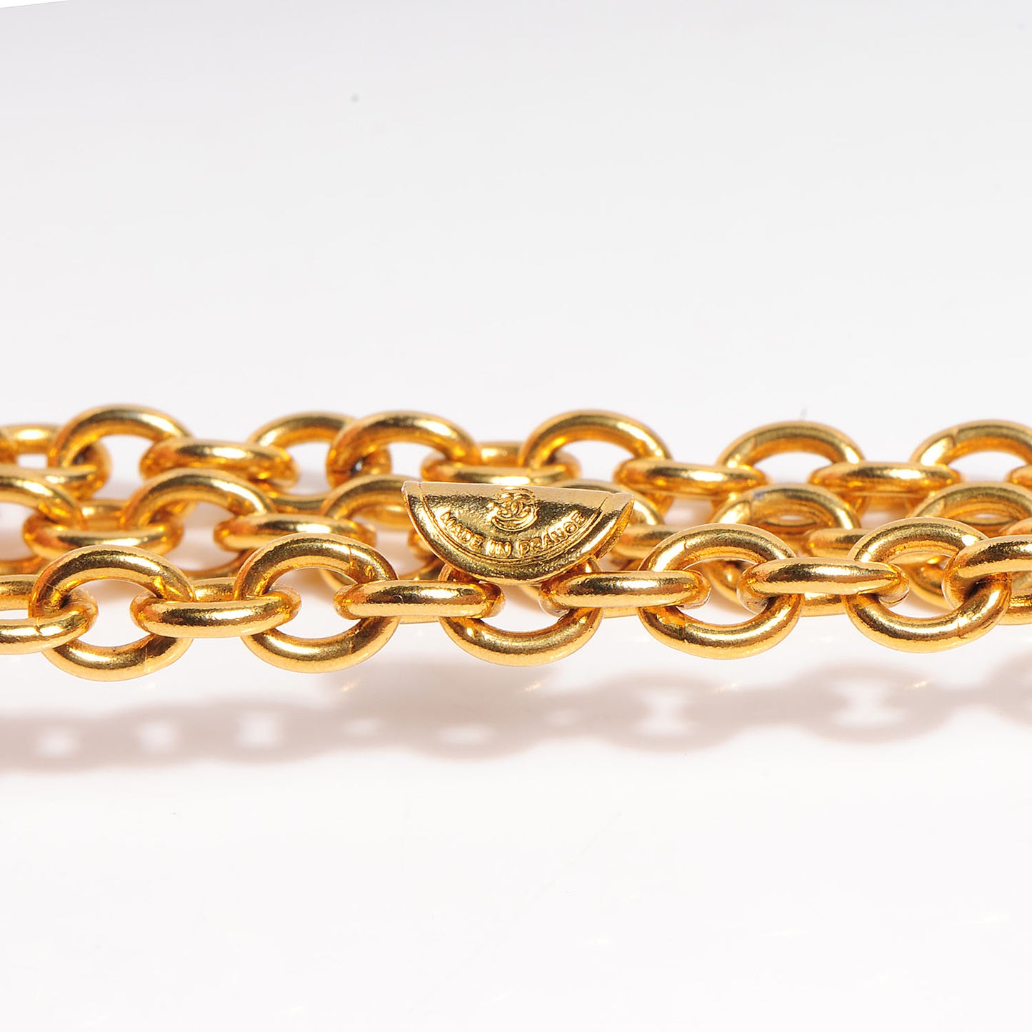 2.55 Flap Bag Necklace Gold