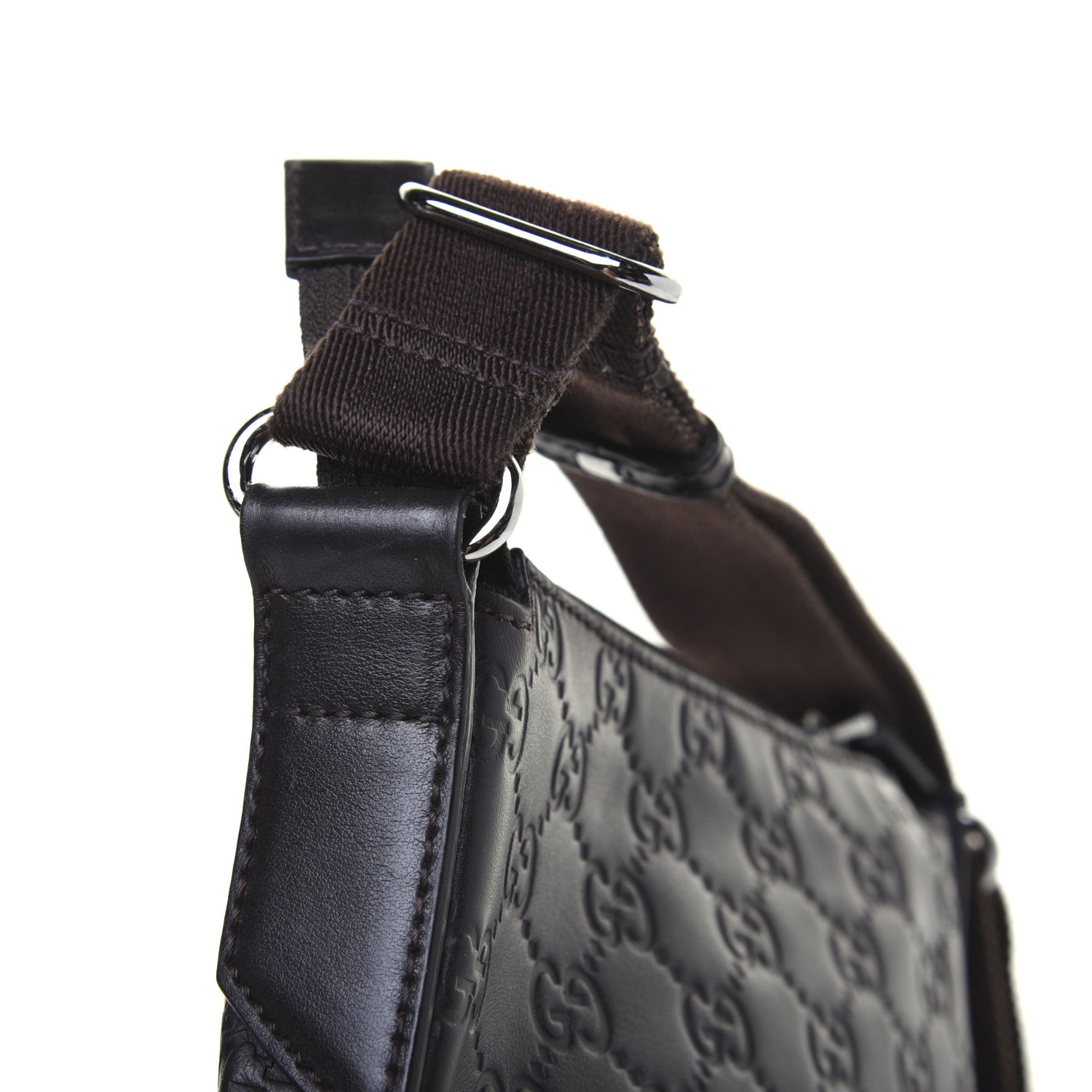 Gucci Guccissima Mini Messenger Bag Dark Brown 15 of 16