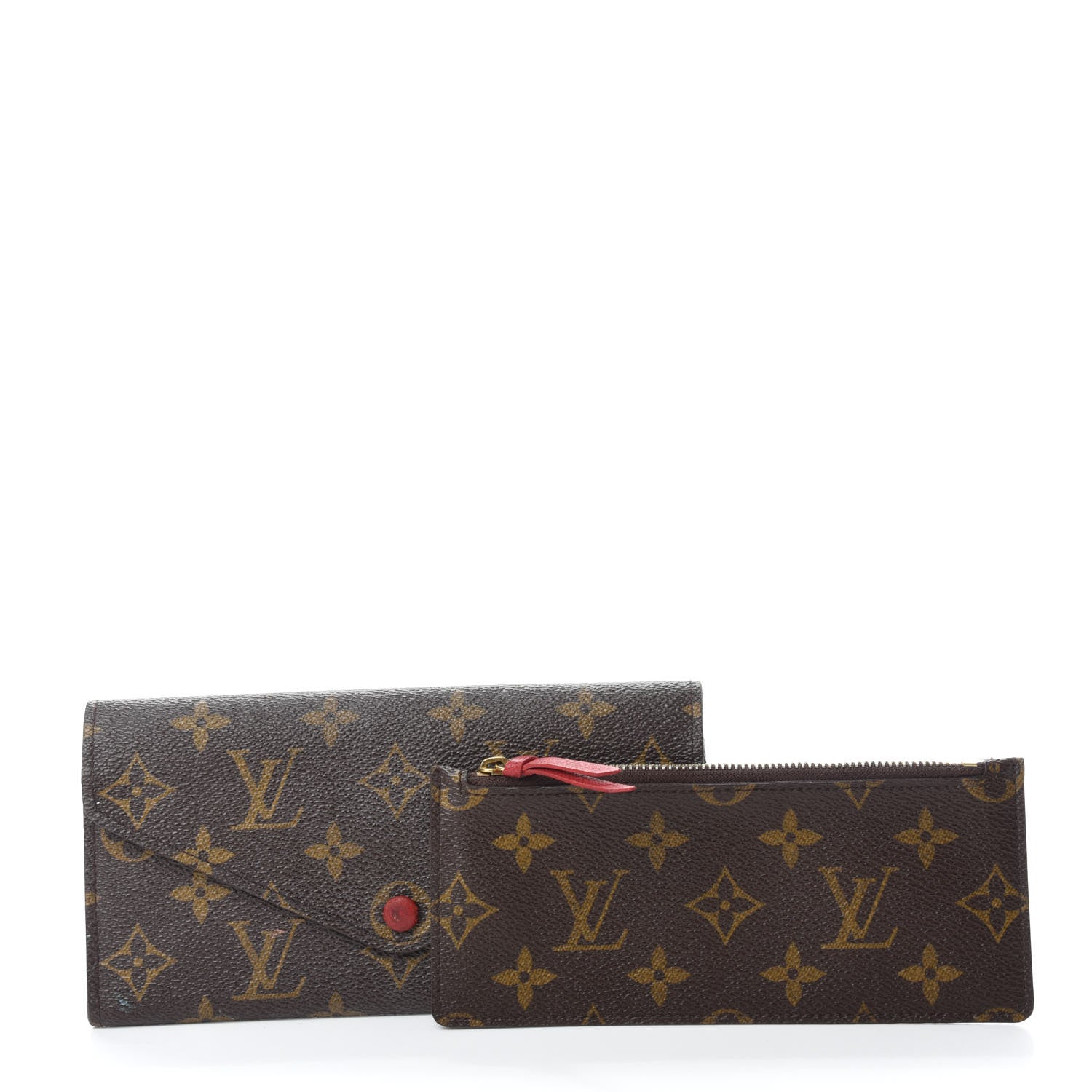 Louis Vuitton Monogram Josephine Wallet Red 3 of 9