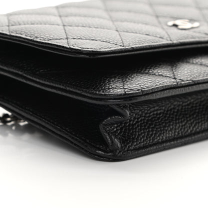 Chanel Caviar Quilted Wallet On Chain WOC Black 10 of 13