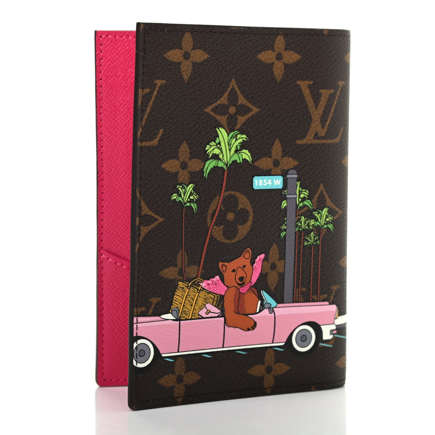 Monogram 2021 Christmas Animation Hollywood Passport Cover Fuchsia