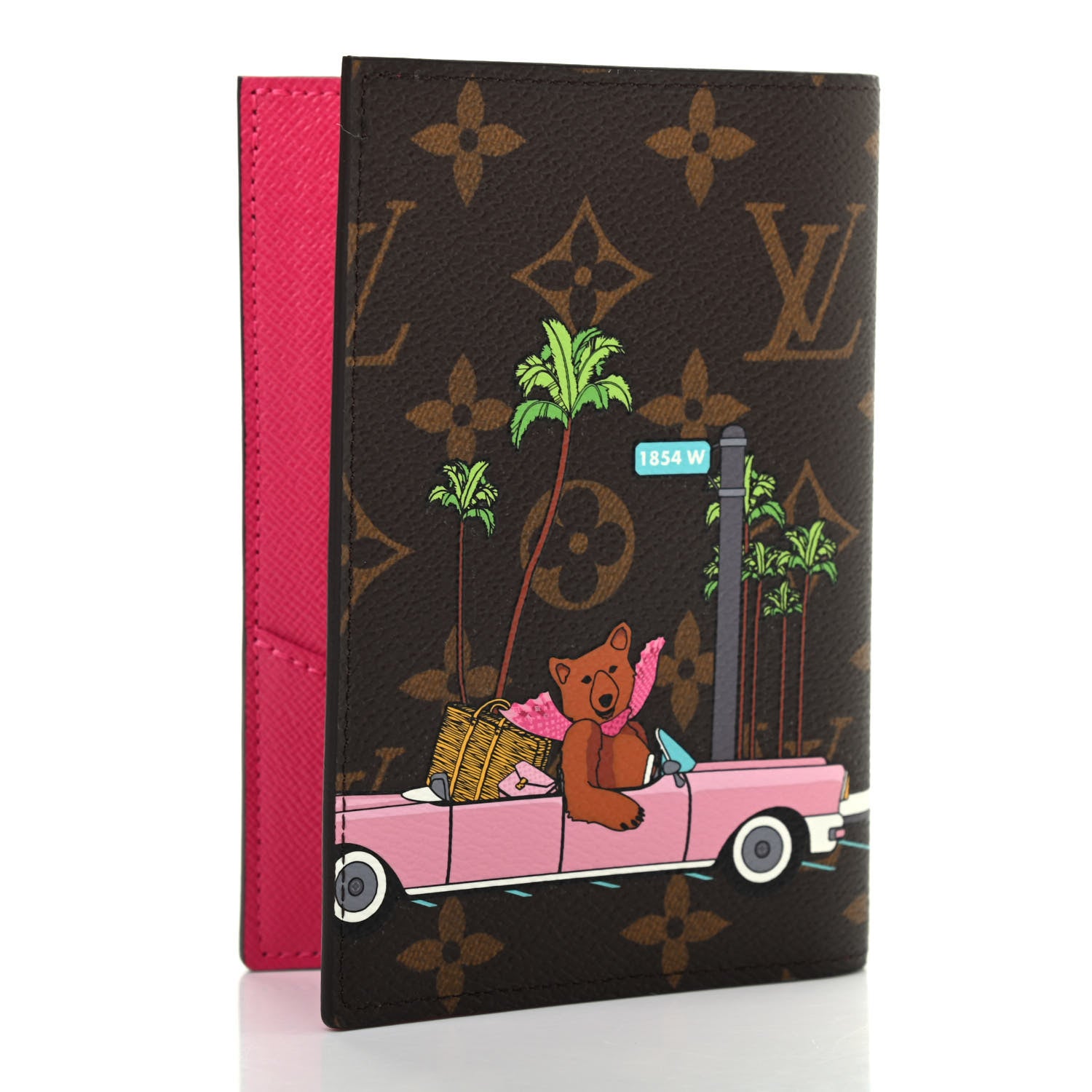 Louis Vuitton Monogram 2021 Christmas Animation Hollywood Passport Cover Fuchsia 3 of 6