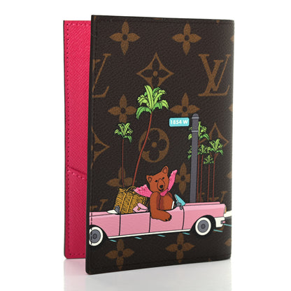 Louis Vuitton Monogram 2021 Christmas Animation Hollywood Passport Cover Fuchsia 3 of 6