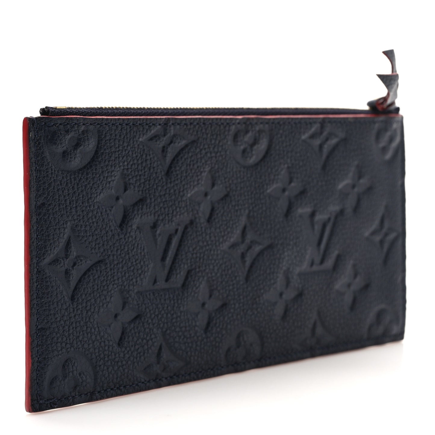 Empreinte Felicie Chain Wallet Zippered Insert Marine Rouge
