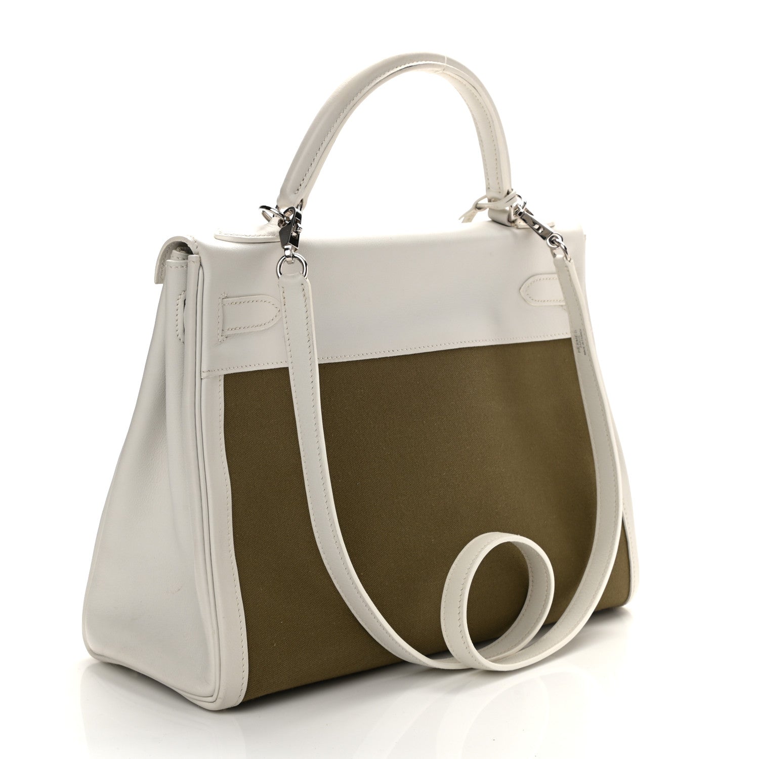 Hermes Toile Swift Kelly Retourne 32 White 3 of 12