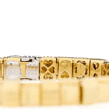 Roberto Coin 18K Yellow White Gold Diamond Appassionata Basket Weave Bracelet 4 of 4