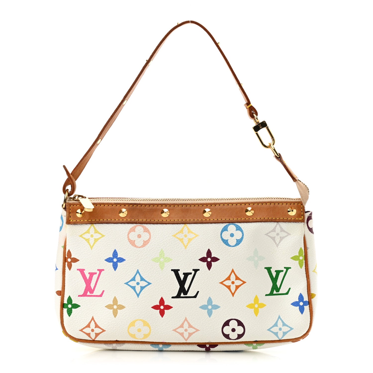 Louis Vuitton Monogram Multicolor Pochette Accessories White 1 of 10