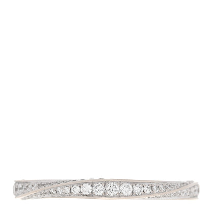 Graff 18K White Gold Diamond Spiral Pave Band Ring 49 4.75 1 of 5