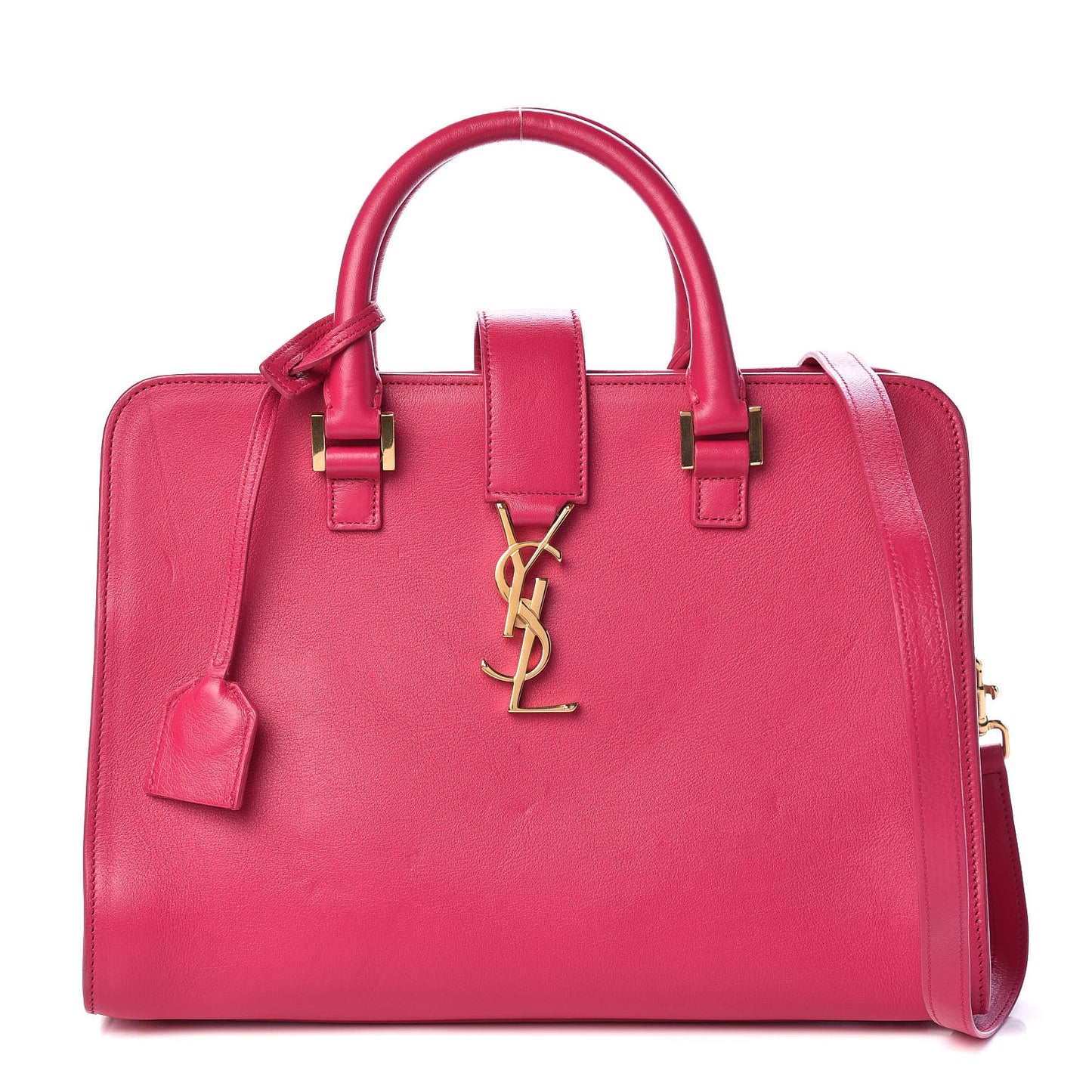 Calfskin Small Monogram Cabas Fuchsia