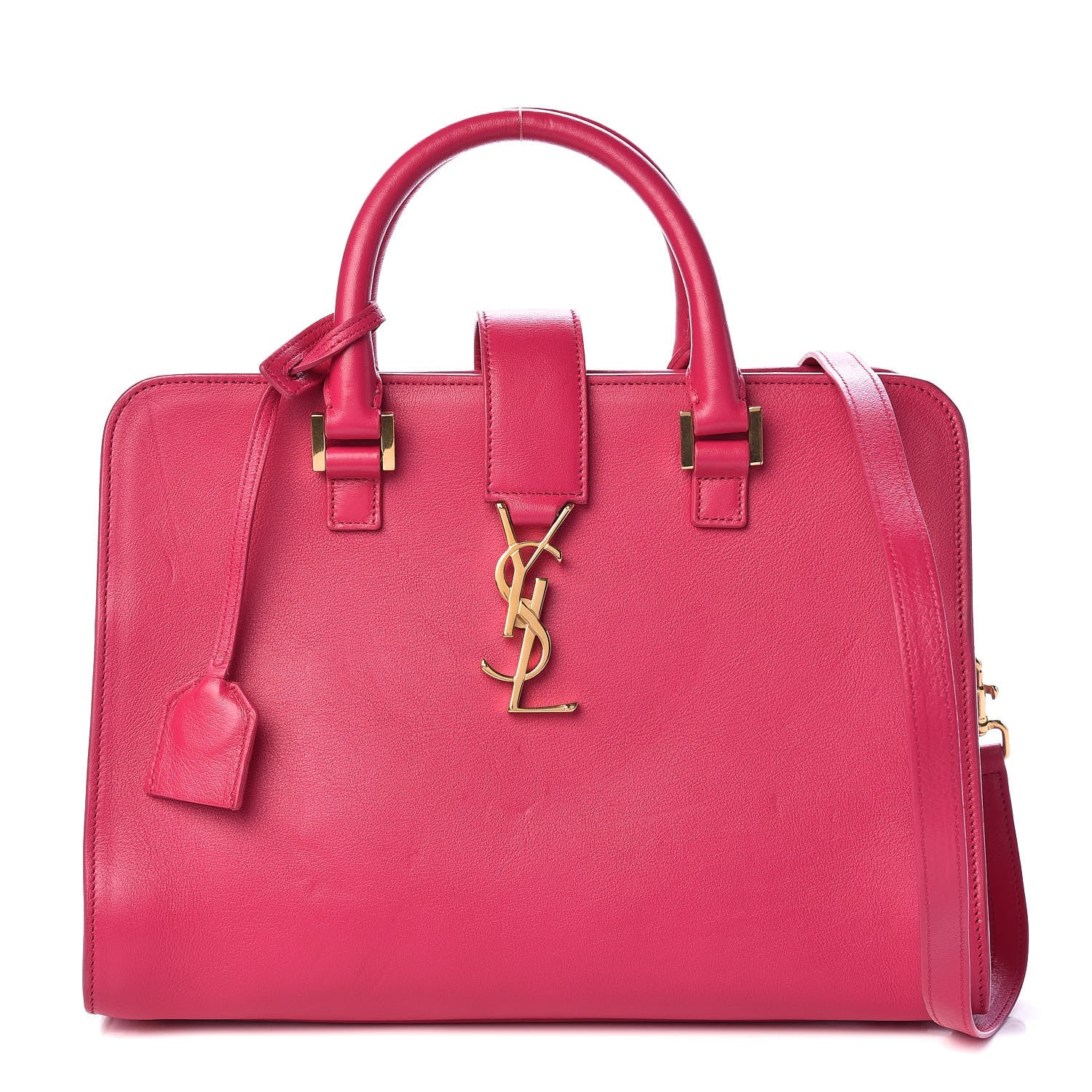 Saint Laurent Calfskin Small Monogram Cabas Fuchsia 1 of 15
