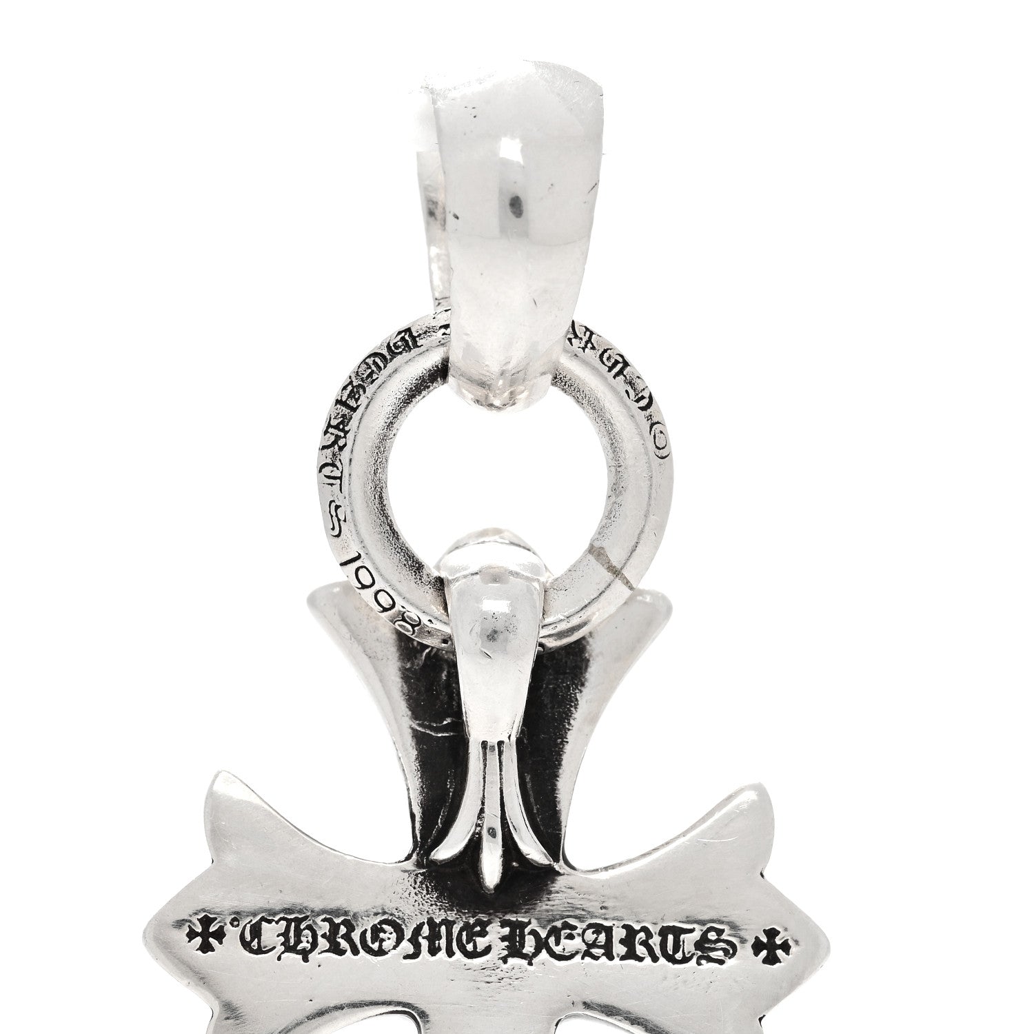 Chrome Hearts Sterling Silver Heart Cross Pendant 4 of 4