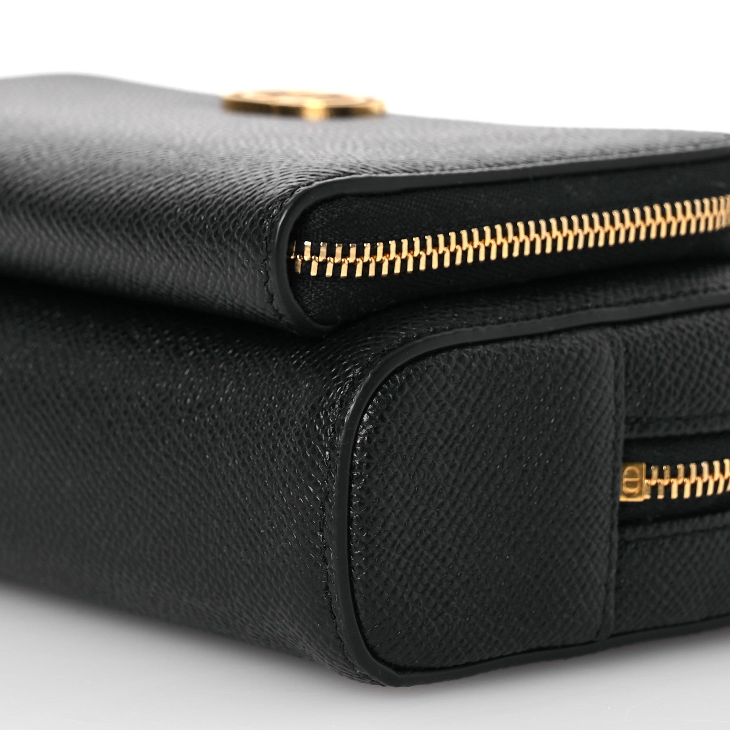 Christian Dior Grained Calfskin Caro Double Pouch Black 11 of 11