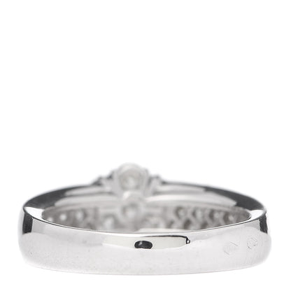 Van Cleef & Arpels 18K White Gold Diamond Fleurette Three-Row Ring 52 6 4 of 5