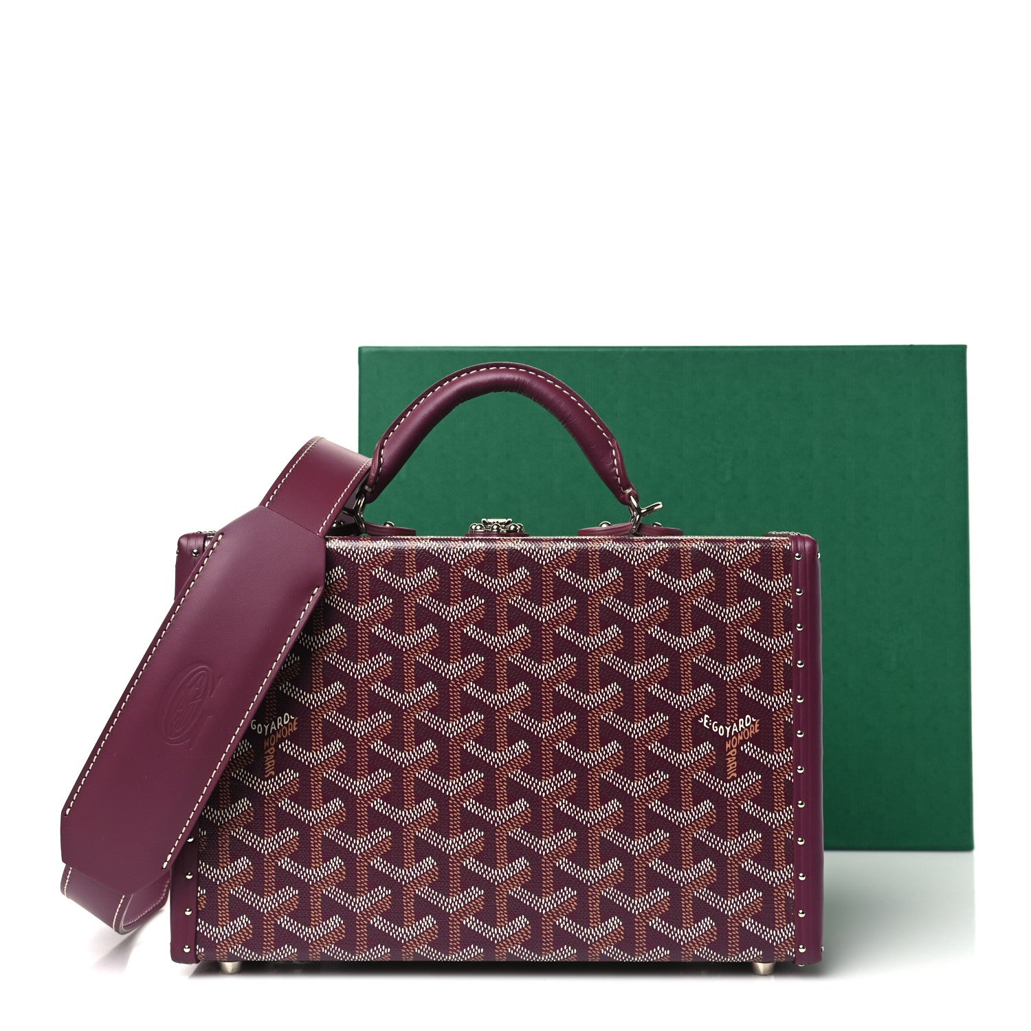 Goyard Goyardine Grand Hotel Trunk Bag Bordeaux 12 of 12