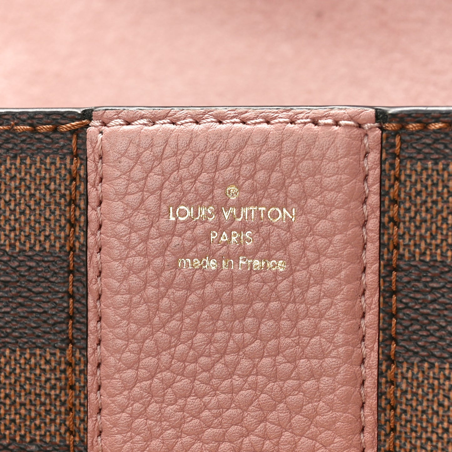 Damier Ebene Cuir Taurillon Wight Magnolia