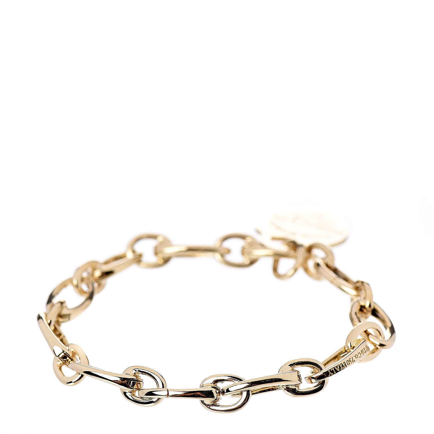 Tiffany 18K Yellow Gold Clasping Link Return to Heart Charm Bracelet 3 of 5