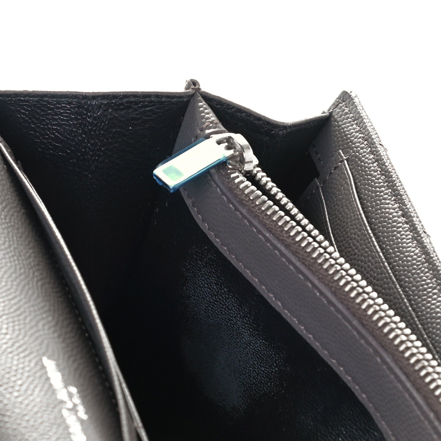 Grain De Poudre Matelasse Chevron Monogram Chain Wallet Coal