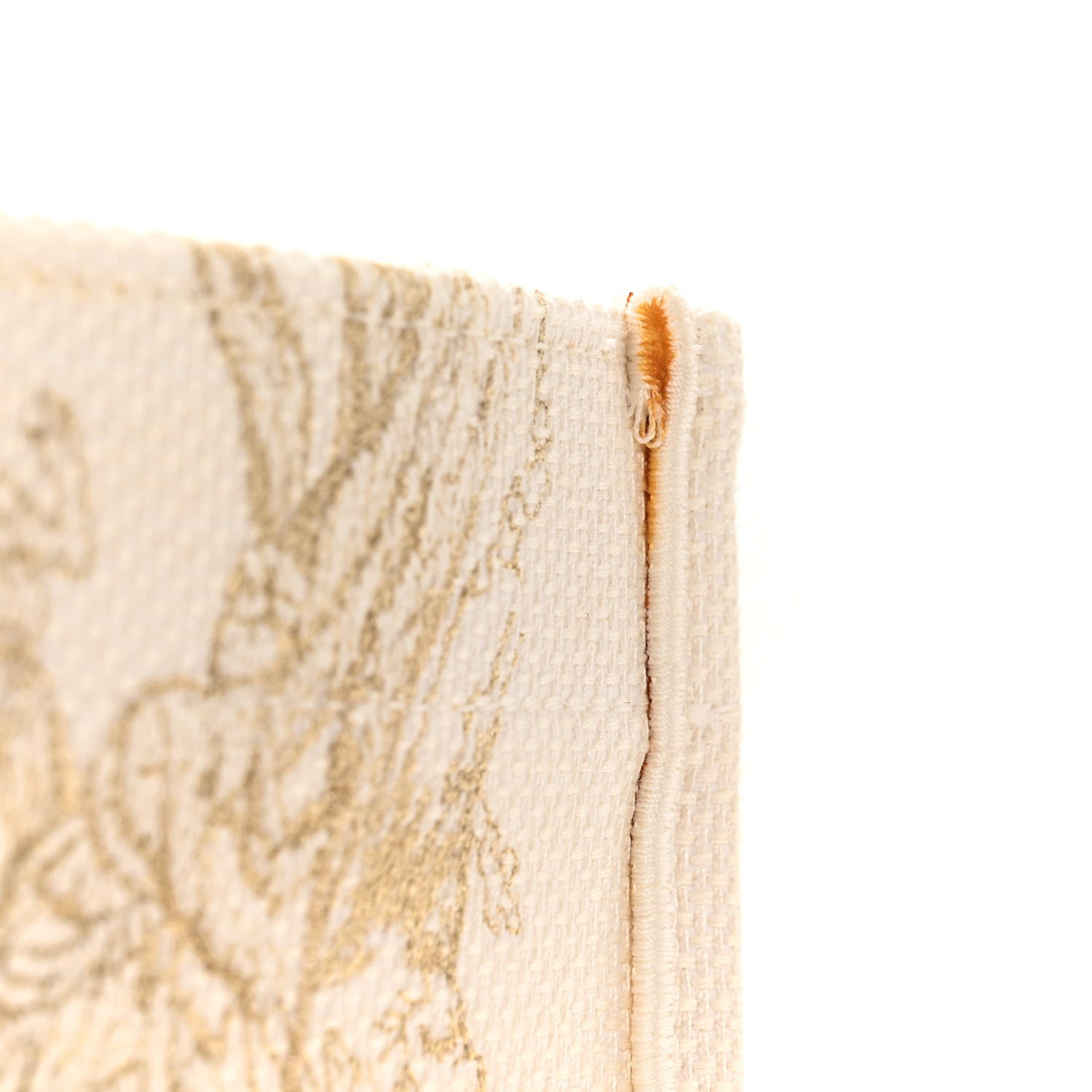 Christian Dior Canvas Embroidered Large Around The World Book Tote Gold 14 of 14