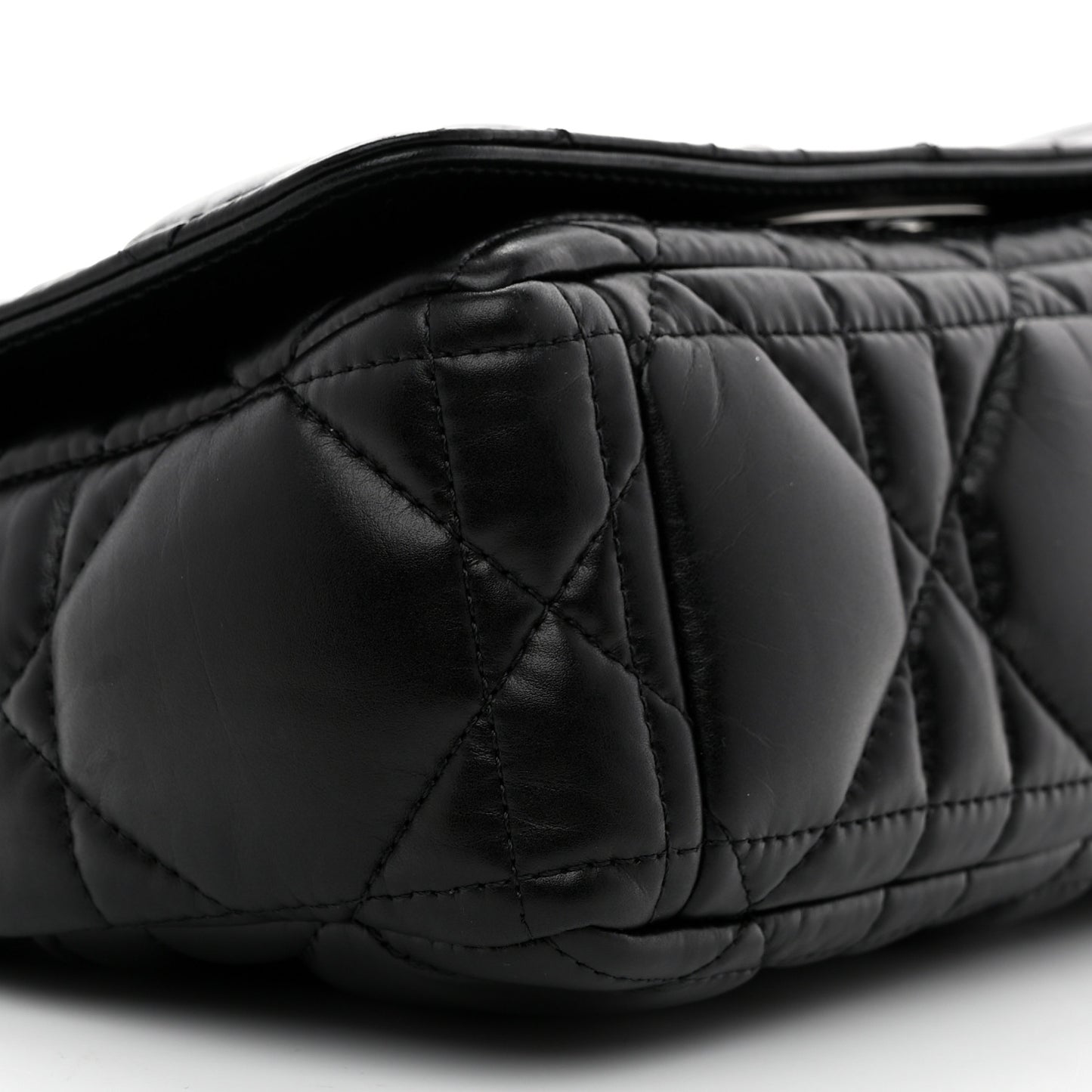 Calfskin Macrocannage Small Caro Bag Black