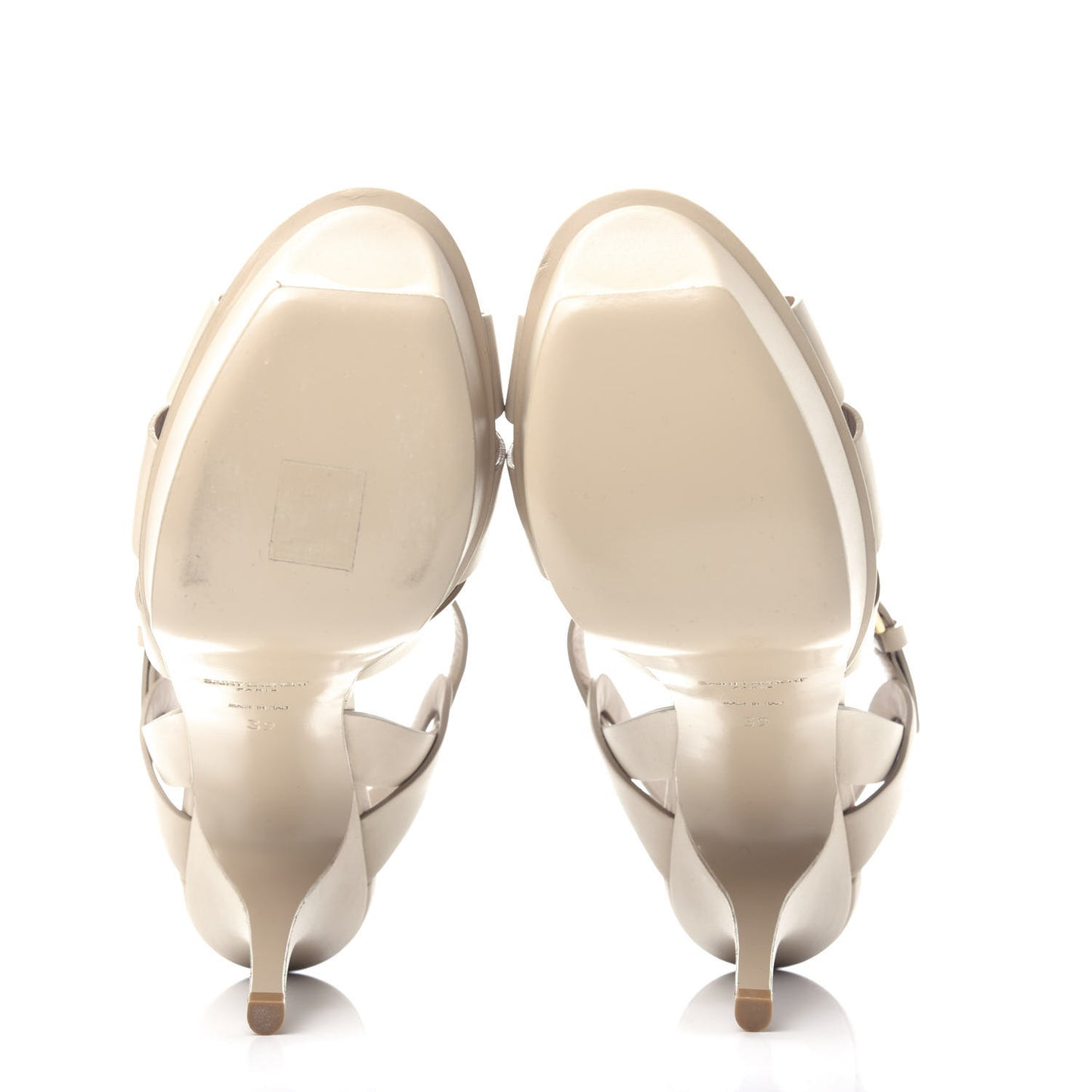 Calfskin Tribute 75 Platform Sandals 39 Nude Powder