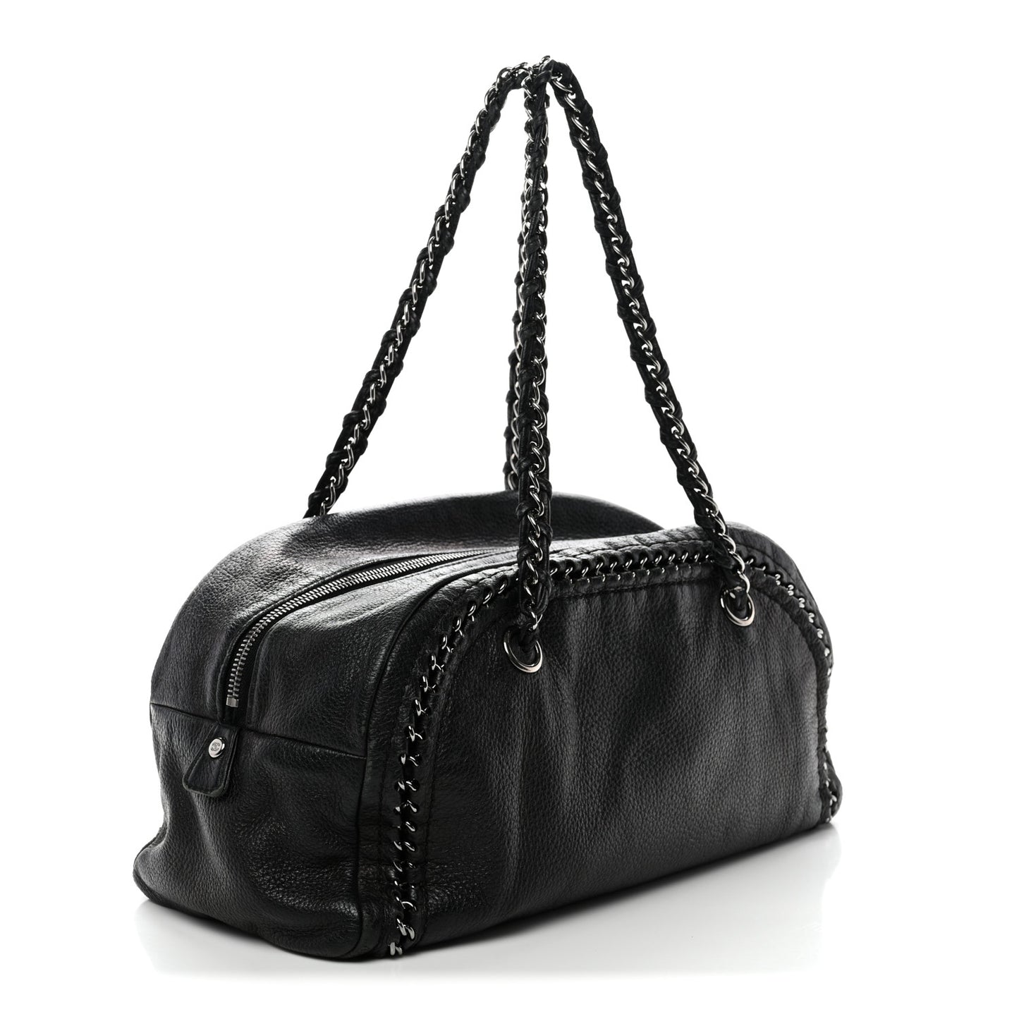 Deerskin Luxe Ligne Medium Bowler Black