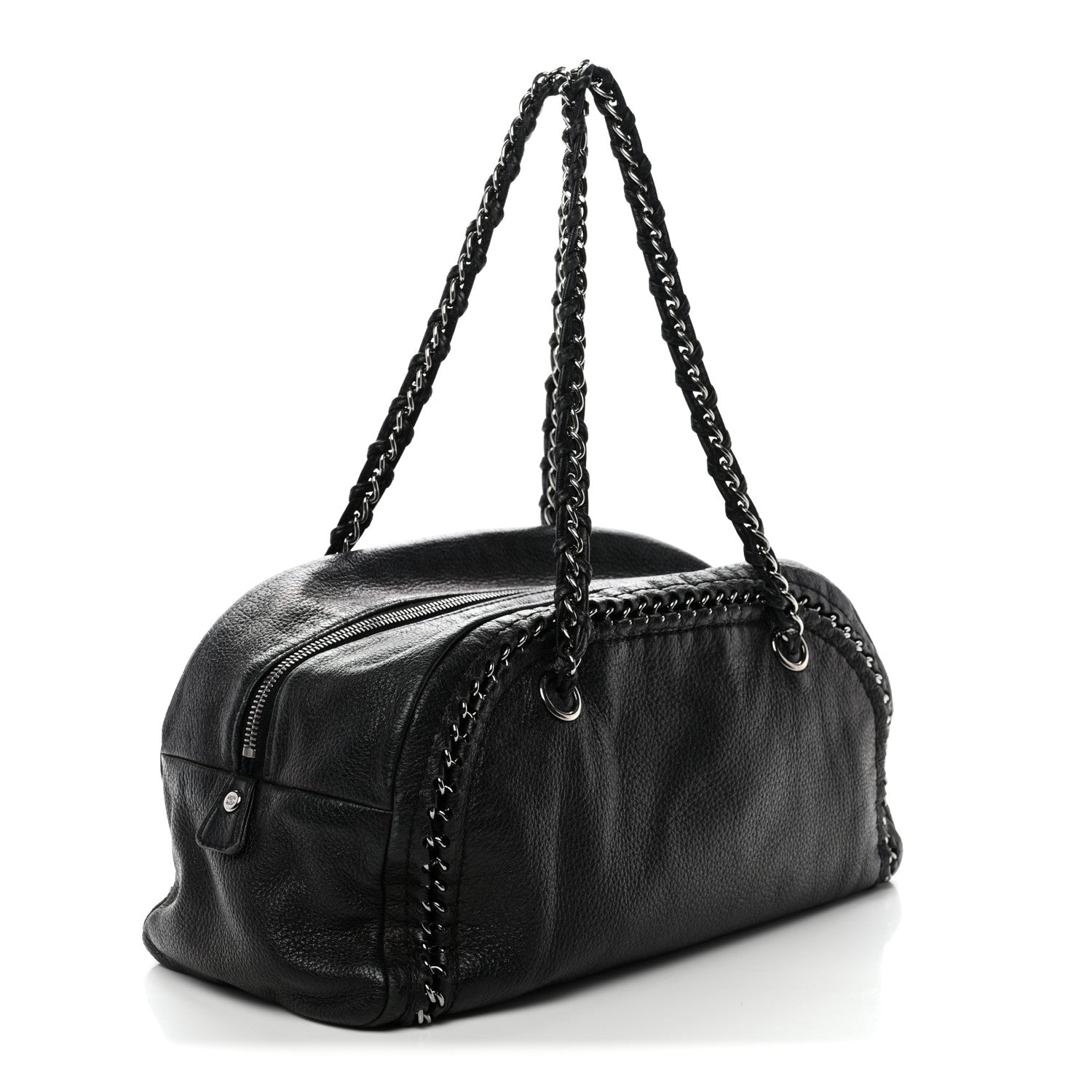Chanel Deerskin Luxe Ligne Medium Bowler Black 3 of 10