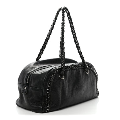 Chanel Deerskin Luxe Ligne Medium Bowler Black 3 of 10