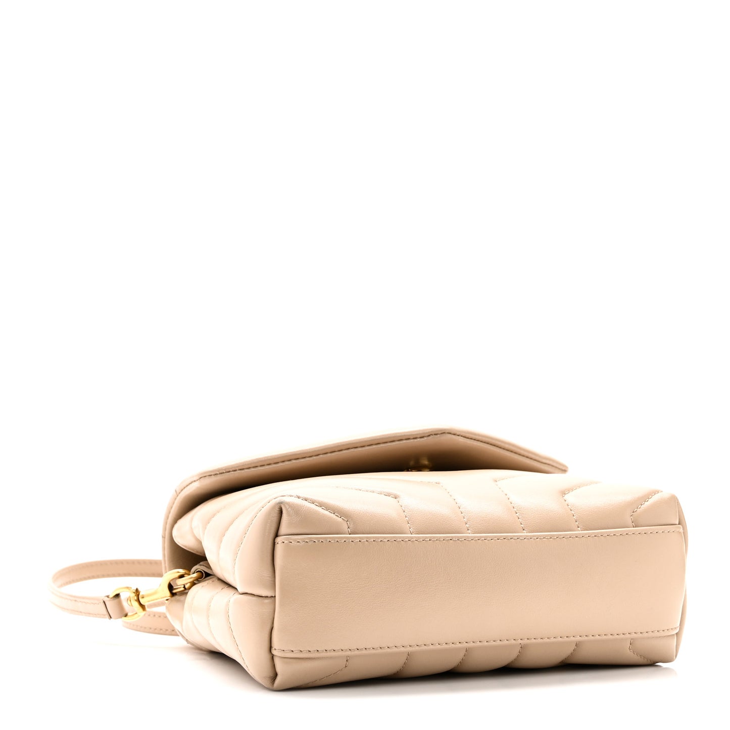 Calfskin Y Quilted Monogram Toy Loulou Crossbody Bag Dark Beige