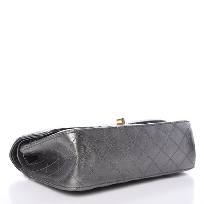 Chanel Metallic Calfskin Quilted 2.55 Reissue 225 Flap Charcoal 4 of 15