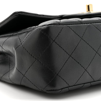 Chanel Lambskin Quilted Mini Coco Charms Rectangular Flap Black 10 of 13