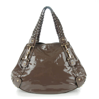 Gucci Patent Medium Pelham Shoulder Bag Taupe 1 of 7
