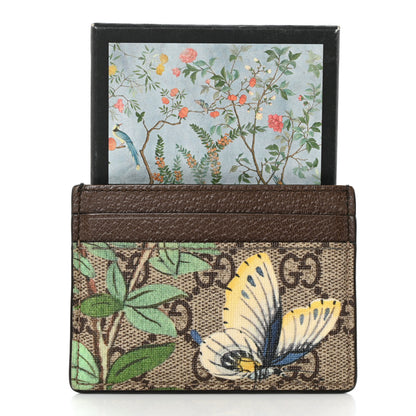 Gucci GG Supreme Monogram Tian Card Holder Beige Multicolor New Acero 9 of 9