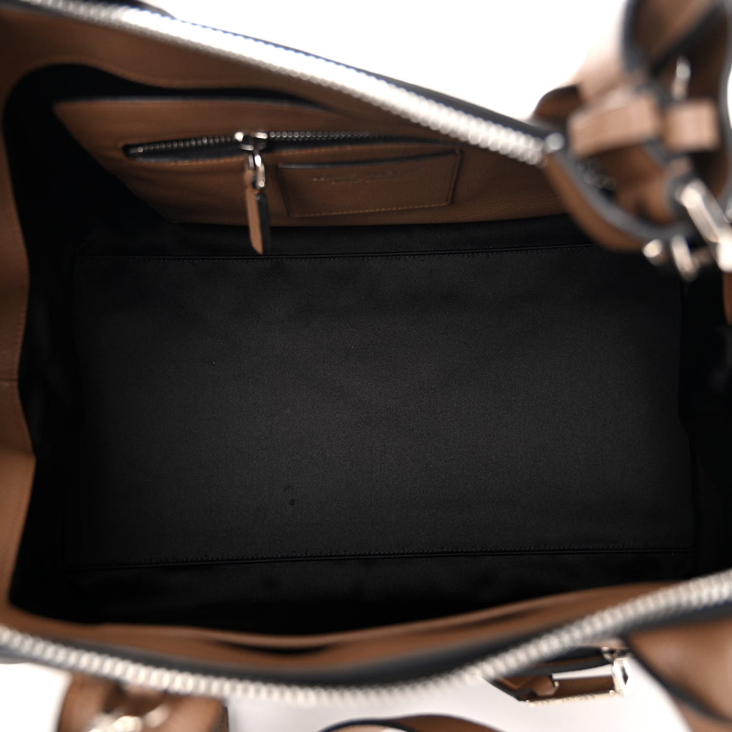 Textured Calfskin Small Incognito Satchel Tan