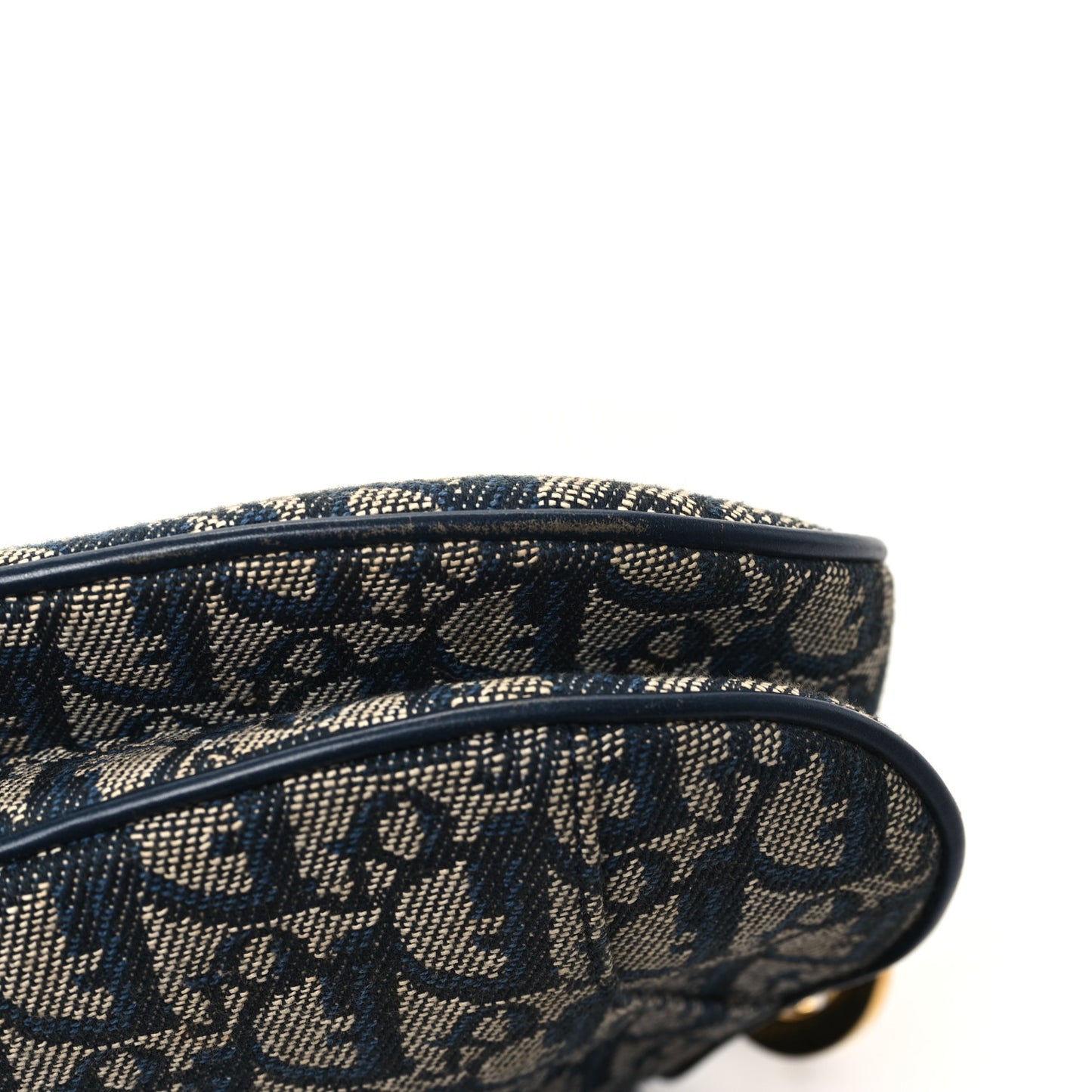 Monogram Double Saddle Bag Navy Blue