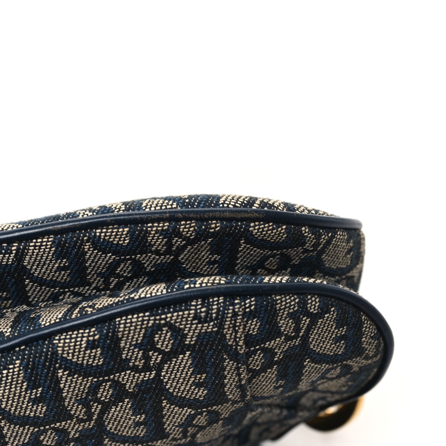Christian Dior Monogram Double Saddle Bag Navy Blue 12 of 12