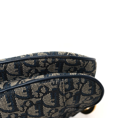 Christian Dior Monogram Double Saddle Bag Navy Blue 12 of 12