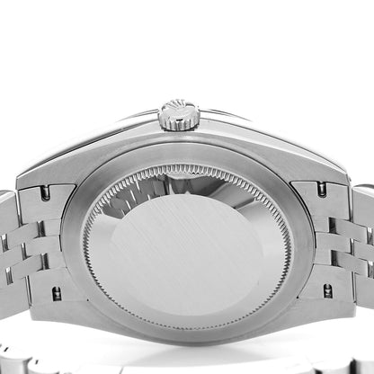 Rolex Stainless Steel 18K White Gold 41mm Oyster Perpetual Datejust Watch Bright Blue 126334 4 of 5