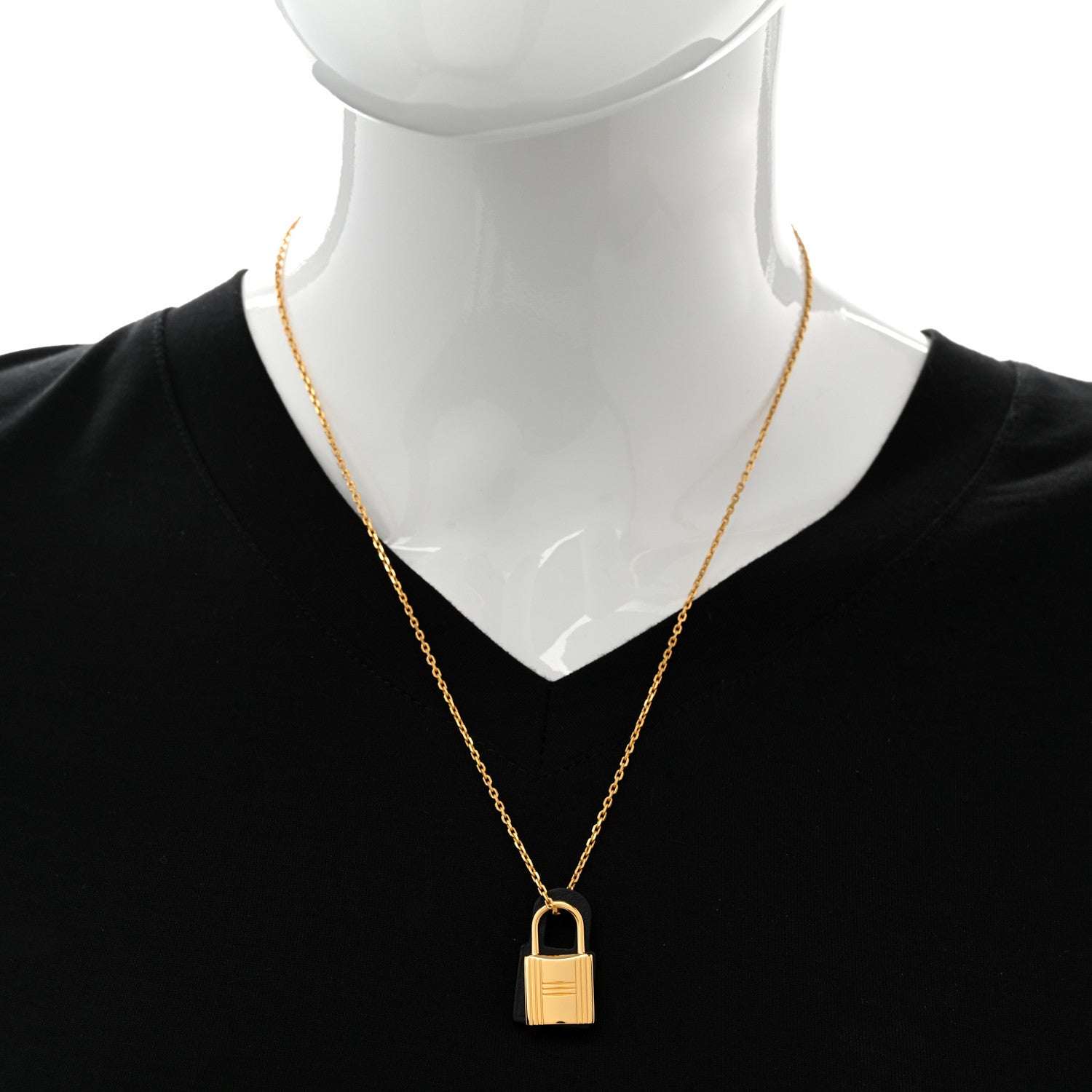 Hermes Swift Small O'Kelly Pendant Necklace Black 2 of 6