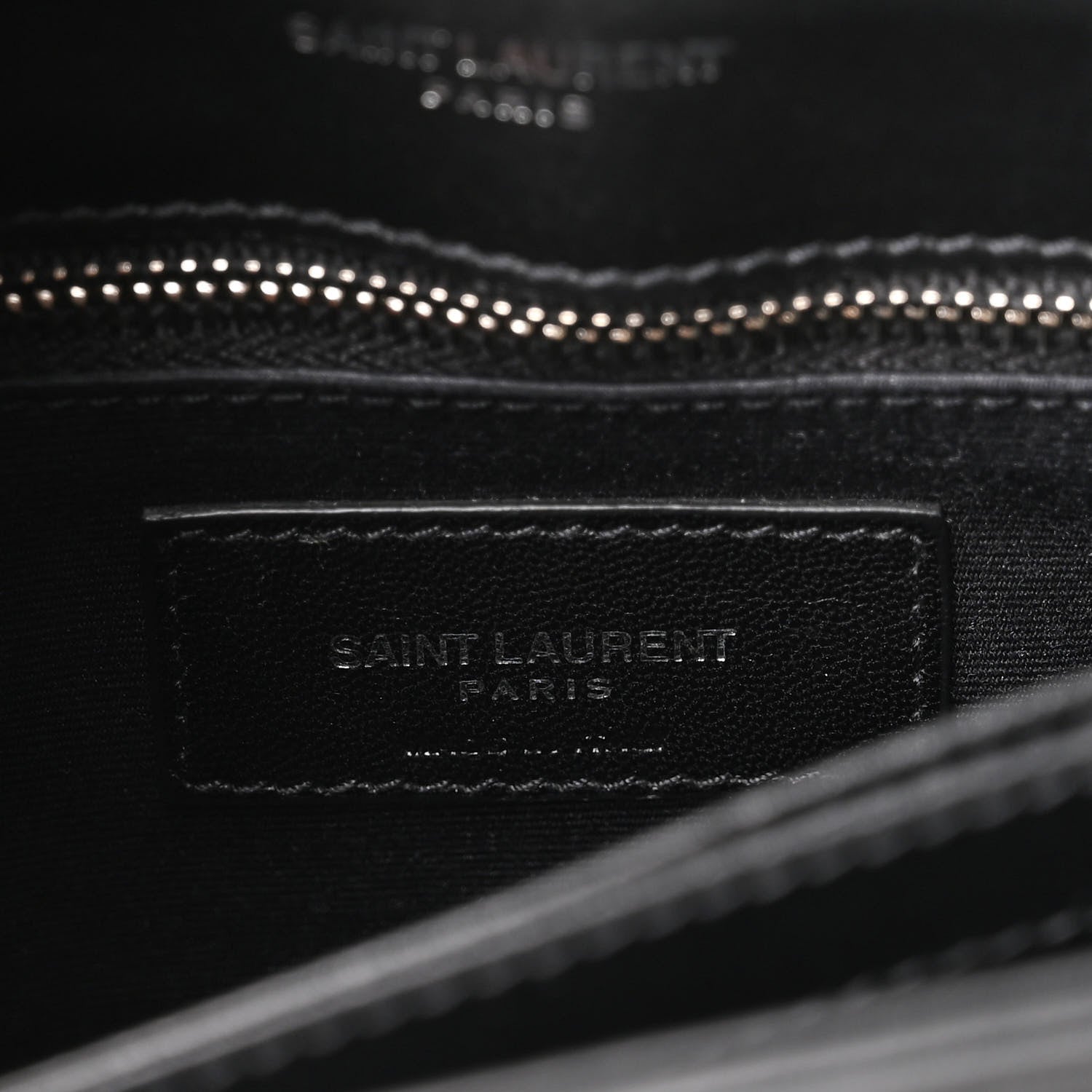 Saint Laurent Calfskin Y Quilted Monogram Toy Loulou Crossbody Bag Black 6 of 10