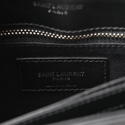 Saint Laurent Calfskin Y Quilted Monogram Toy Loulou Crossbody Bag Black 6 of 10