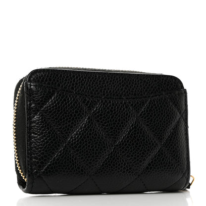 Chanel Caviar Quilted Classic Zipped Coin Purse Black 3 of 8