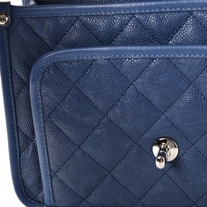 Chanel Caviar Quilted Mini French Riviera Flap Blue 10 of 12