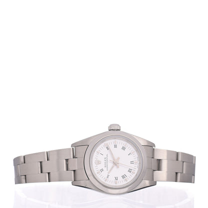 Rolex Stainless Steel 24mm Oyster Perpetual Watch White Roman 76080 2 of 4