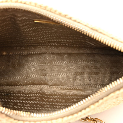 Prada Yarn Raffia Effect Crochet Re-Edition 2005 Shoulder Bag Naturale 5 of 12